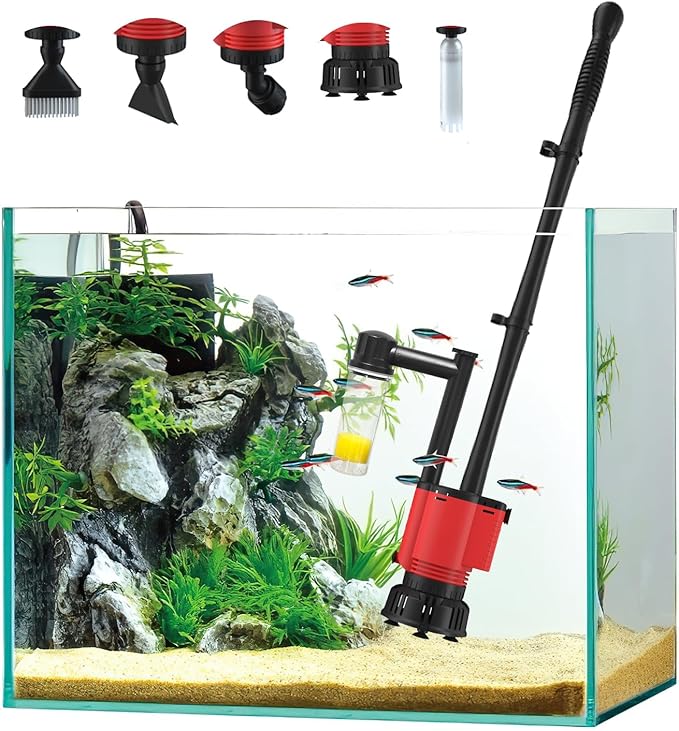 Electric Aquarium Gravel Cleaner Vacuum, Removable Water Changer, Automatic by Rechale