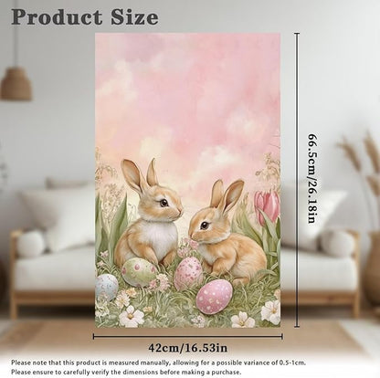 Easter Bunny Recliner Chair Protector Non-Slip Headrest Cover - Image 5