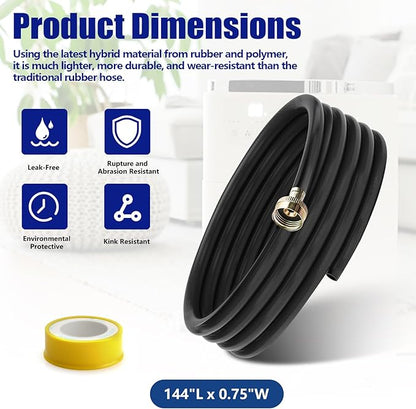 Dehumidifier Drain Hose 3/4 Inch FHT, 12 Foot, - Image 2