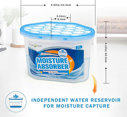 3-Pack Moisture Absorber, 9.8 oz, Traps Moisture & Humidity, Portable - Image 2