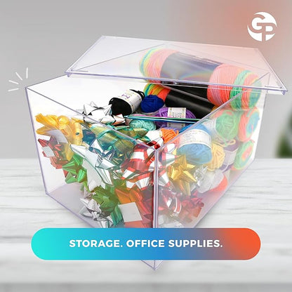 4 Clear Acrylic Boxes with Lid, 12.5"L x 8.5"W x 8.5"H, Made in USA, Diorama - Image 7