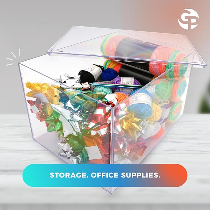 1 Clear Acrylic Box with Lid, 12.5"L x 8.5"W x 8.5"H, Made in USA, Diorama Box - Image 7