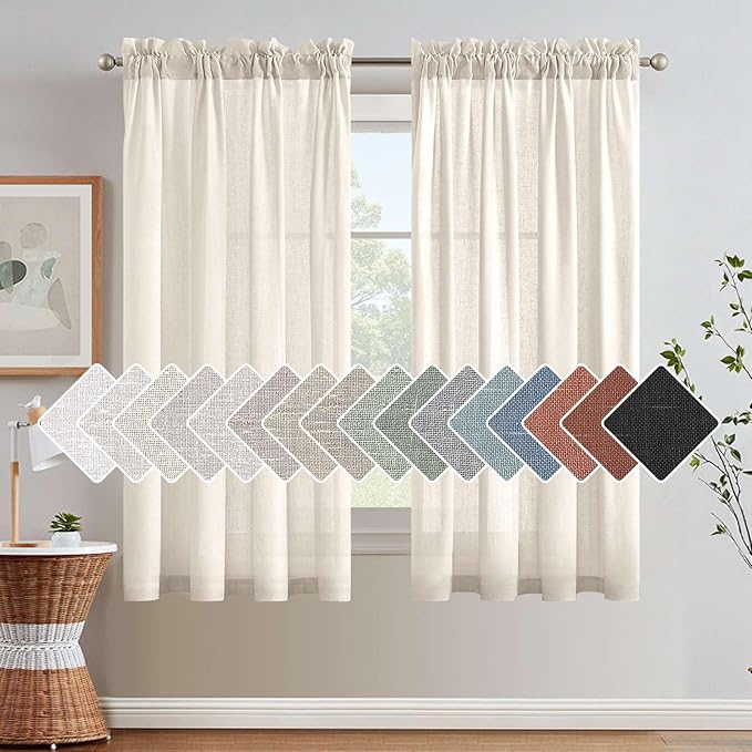 H.VERSAILTEX Light Filtering Linen Textured Curtains by HVERSAILTEX