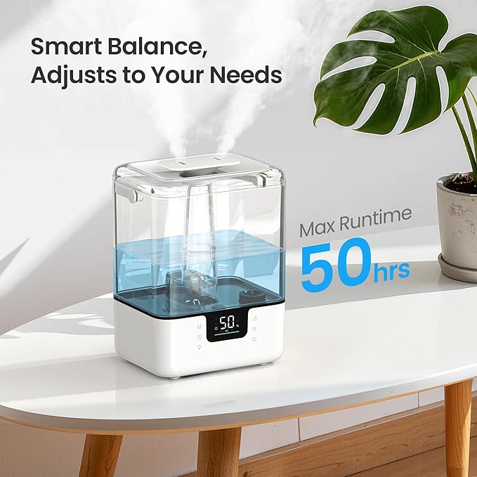 Smart Humidifiers for Bedroom Home, 6L Cool Mist Top Fill Humidifier Large Room - Image 4