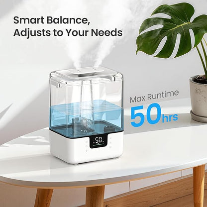 Smart Humidifiers for Bedroom Home, 6L Cool Mist Top Fill Humidifier Large Room - Image 4