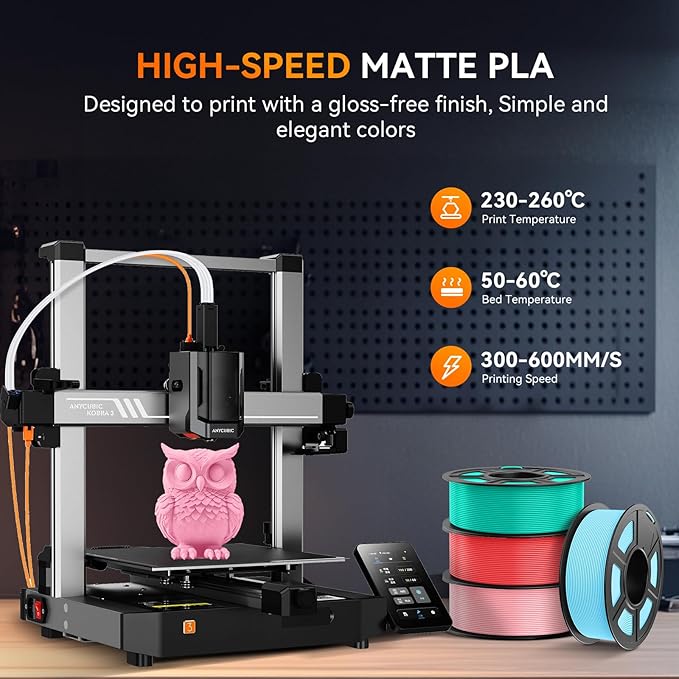 TECBEARS High Speed PLA 3D Printer Filament，Matte PLA Filament 1.75mm - Image 7