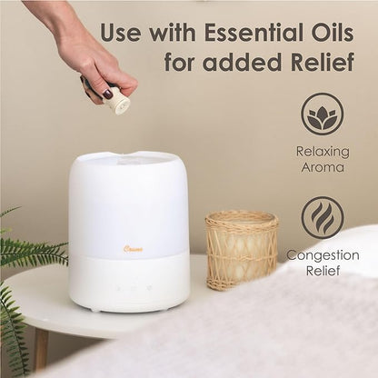Crane Top Fill Mini Humidifier for Bedroom and Nursery 3-In-1 Essential Oil - Image 5