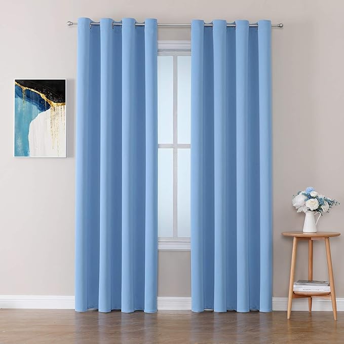ChrisDowa Room Darkening Curtains 80 Inches Long 2 Panels Set by ChrisDowa