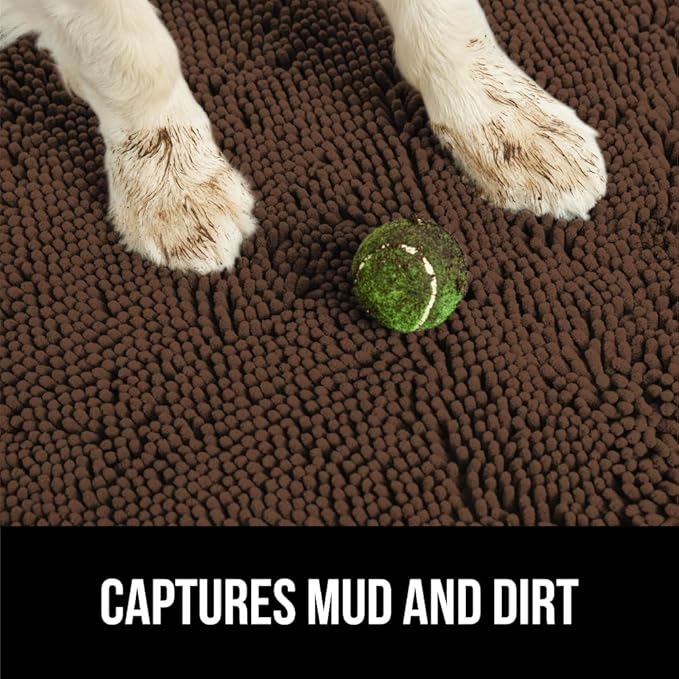 GORILLA GRIP SOAKSTOPPER Dog Door Mat, 48x30 Machine Washable Rug Absorbent - Image 3