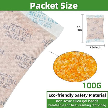 100 Gram Silica Gel Packets, Desiccant Packs Silica Gel Desiccant Packets - Image 4