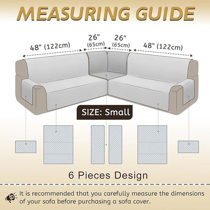 Arfntevss Waterproof Sectional Couch Covers L Shape Washable Velvet Sofa Cover - Image 5