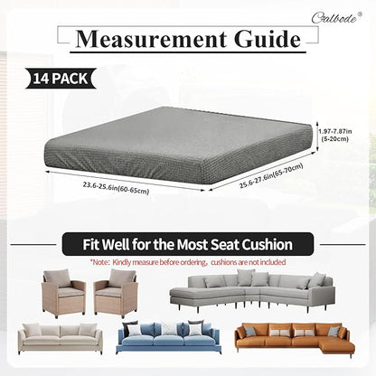 14Pcs Outdoor Stretch Cushion Covers, Waterproof Outdoor Chair Cushion Covers - Image 2