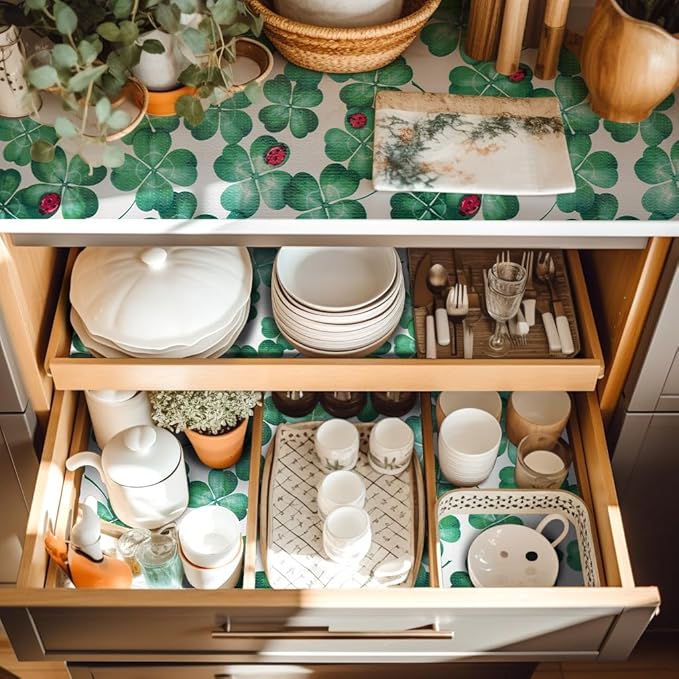 12" W x 120" L Floral Drawer and Shelf Liner - Image 2