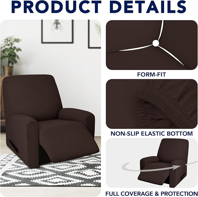 PureFit 100% Dual Waterproof Recliner Cover, Waterproof Couch Cover - Image 4