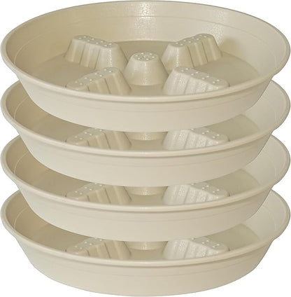 4 Pack Plant Saucer 8 inch, 10 12 14 17 inch, Plant Stand Plastic Plant Saucers by Unknown