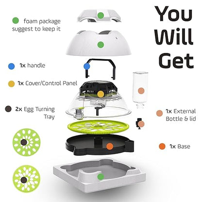 Egg Incubator with Automatic Egg Turning and Humidity Control, Built in Atomizer - Image 8