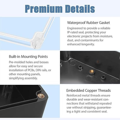 LeMotech Electrical Box Clear Cover Project Box IP65 Waterproof Junction Box - Image 5