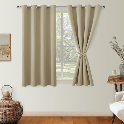 Hiasan Blackout Curtains for Bedroom, 52 x 54 Inches Long - Image 2
