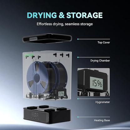 SUNLU Filament Dryer & Storage Box SP2, Fit 2-Spools 1KG Filament, 70℃ Max - Image 4