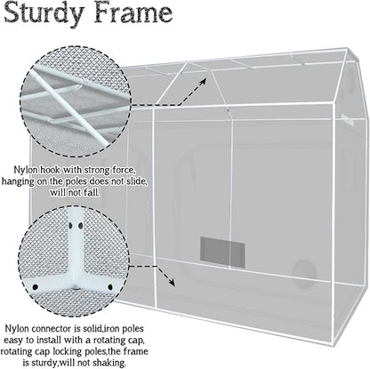 zazzy 4x8 Grow Tent, Lightproof Roof Cube Mylar Hydroponic Growing Tent - Image 7