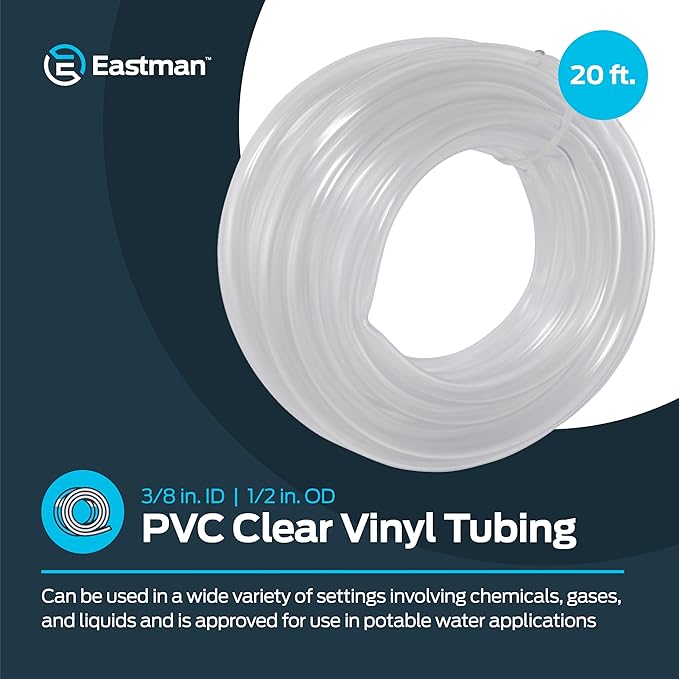 Eastman 3/8 Inch ID PVC Clear Vinyl Tubing, 20 Foot Length - Image 2
