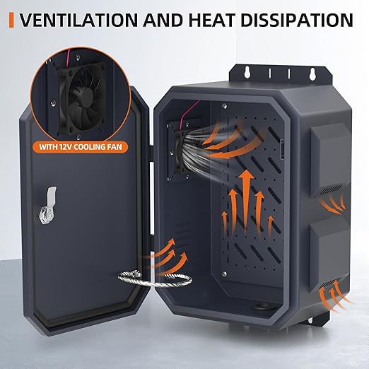 Joinfworld Outdoor Electrical Box, Metal Outdoor Enclosure Box Waterproof IP65 - Image 3