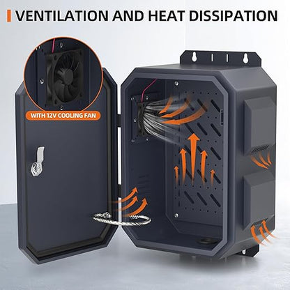 Joinfworld Outdoor Electrical Box, Metal Outdoor Enclosure Box Waterproof IP65 - Image 3