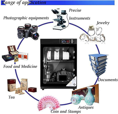 100L Full Automatic Digital Camera Dehumidify Storage 5 Layers Digital Control - Image 5