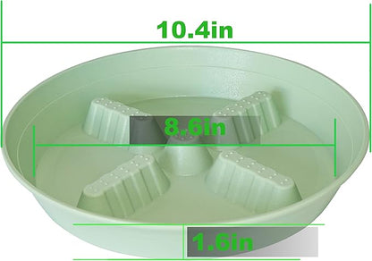 4 Pack Plant Saucer 10 inch, 8 12 14 17 inch, Plant Stand Plastic Plant Saucers - Image 2