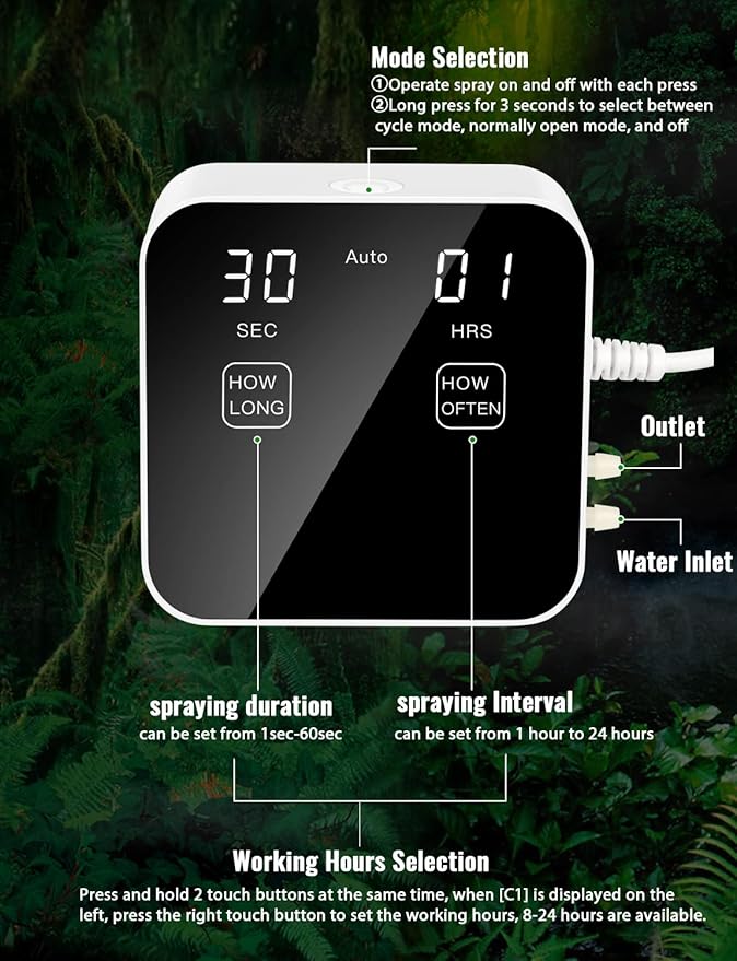 Reptile Mister Automatic, Quiet Reptile Misting System - Image 4