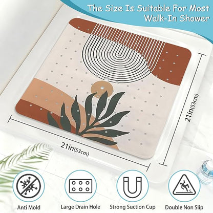 Leaves Square Anti Slip Shower Mats - Image 2