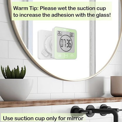 Waterproof Bathroom Wall Clock and Timer, Digital Water Resistant Hanging Timer - Image 2