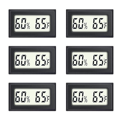 6 Pack Mini Indoor Temperature Humidity Meter Gauge Thermometer Hygrometer LCD by Maiweitong