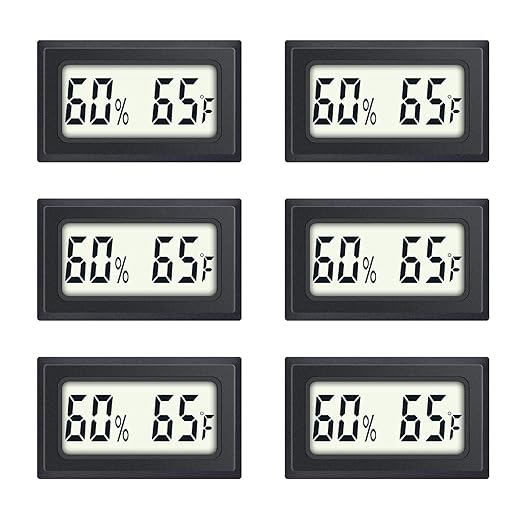 6 Pack Mini Indoor Temperature Humidity Meter Gauge Thermometer Hygrometer LCD by Maiweitong