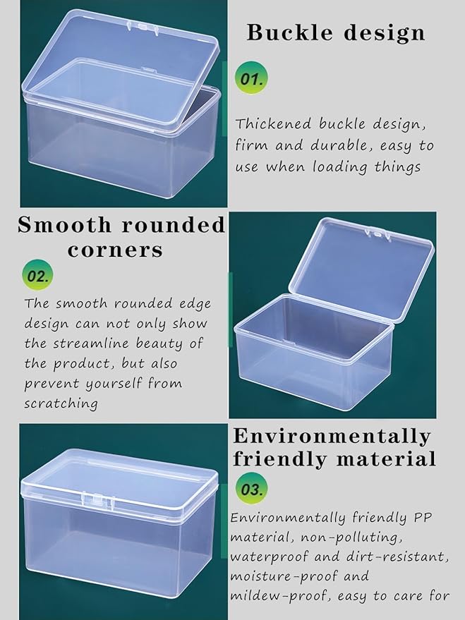 8Pcs Clear Playing Deck Card Storage Box Plastic Card Boxes Playing Card Boxs - Image 3