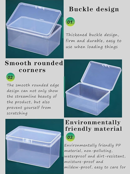 4Pcs Clear Playing Deck Card Storage Box Plastic Card Boxes Playing Card Boxs - Image 3