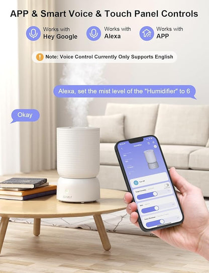 CLEVAST Smart Humidifiers for Bedroom, Top Fill 3L Cool Mist Quiet Ultrasonic - Image 4