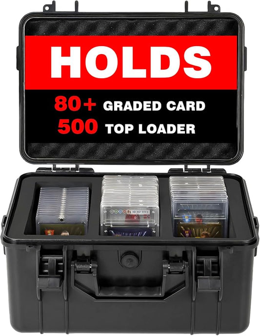 Graded Card Case, Trading Card Storage Box, Waterproof Card Slab Carrying Case by OUUTMEE