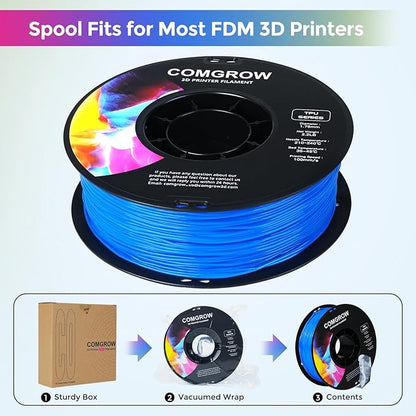 Comgrow TPU Filament 1.75, 3D Printing Filament, Flexible 3D Printer Filament - Image 5