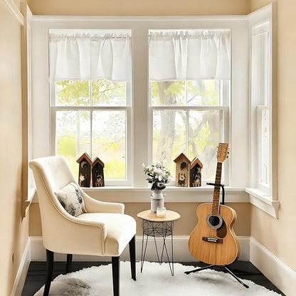 Home Queen Waffle Curtain Valance Window Treatment - Image 5