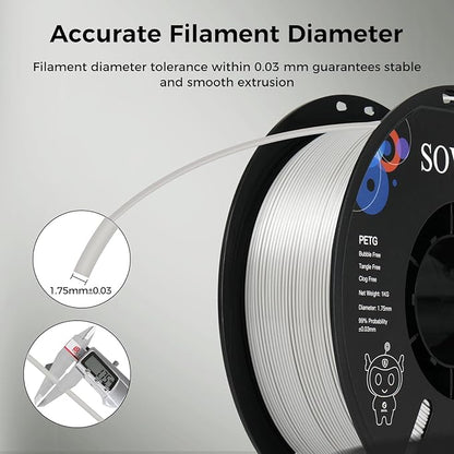 Sovol 3D Printer PETG Filament 1.75mm 1KG, High Precision, Strong Toughness - Image 6