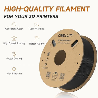 Creality Hyper PLA Filament 1.75mm Black & Grey 2KG, 30-600mm/s High Speed PLA - Image 8