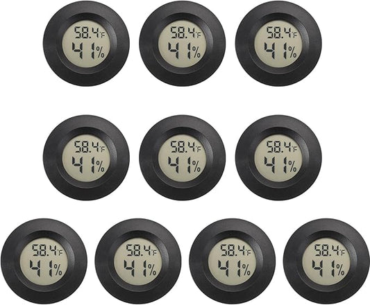 Mini Hygrometer Digital Thermometer Humidity Meter 10 Pack Hygrometer by SerundoAuto