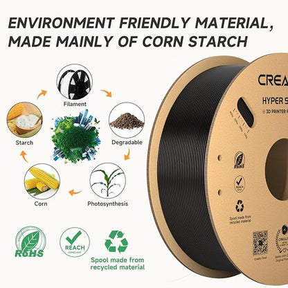 Official CREALITY Hyper PLA Filament 1.75mm Black & White 2KG, 30-600mm/s High - Image 7
