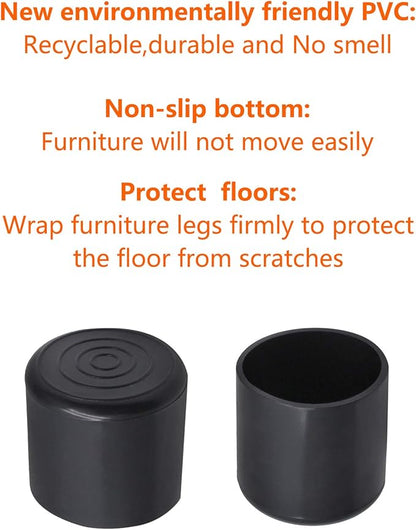 20Pcs Round Rubber Furniture Leg Caps 1"/25mm Vinyl Flexible Chair Leg Floor - Image 4