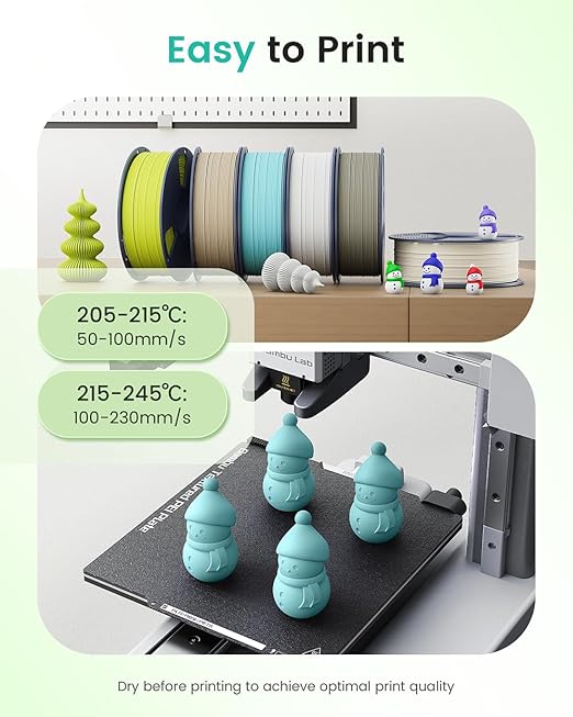 Matte PLA Filament 1.75mm, 4kg SUNLU 3D Printer Filament, Matte Surface Texture - Image 3