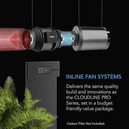 AC Infinity CLOUDLINE A8, Quiet 8" Inline Duct Fan - Image 2