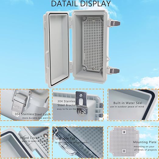 IP67Junction Box, ABS Plastic Outdoor Waterproof Box Electrical Enclosure - Image 3