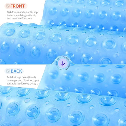 Anti-Slip Bathtub Shower mat, 20.8×20.8（Approximately 53×53cm） inch Soft - Image 2