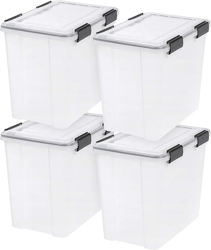 IRIS USA WeatherPro 32 Qt Storage Bins by IRISUSA